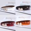 Product Category Womens Genuine Leather Belt With Pearl Decor For Casual Fashion And Elegant Styling