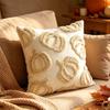 Zipper Closure Throw Pillow Covers Embroidered Pumpkin Fall Pillow Covers  Autumn Decor