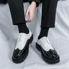 Fashion Designer Brand Men's Brogue Shoes Thick Soled Height Increasing Men's Shiny Leather Shoes Formal Occasions Business Shoes