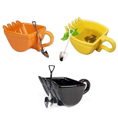 8.5*7.5*5cm 330ml Tazze Divertenti Modello Benna Escavatore Tazza da Caffè Tazza per Bere Caffè Per Caffè Miglior Regalo Tazza per Torta