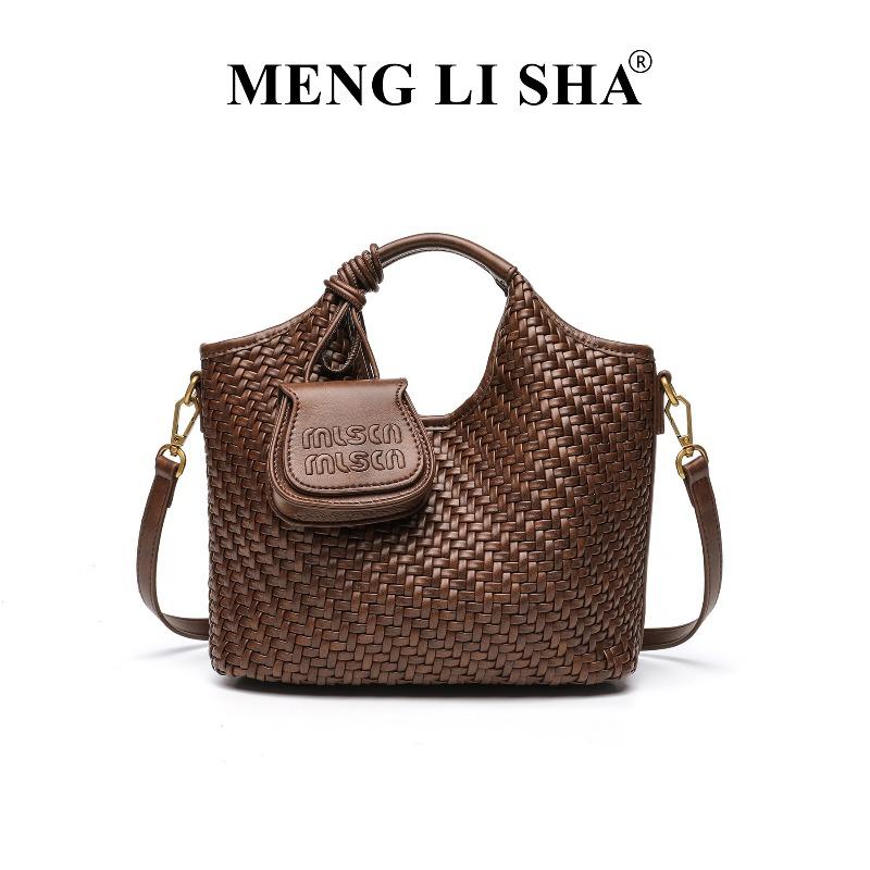 

New woven women s bag commuter versatile shoulder crossbody bucket bag fashionable portable tote bag