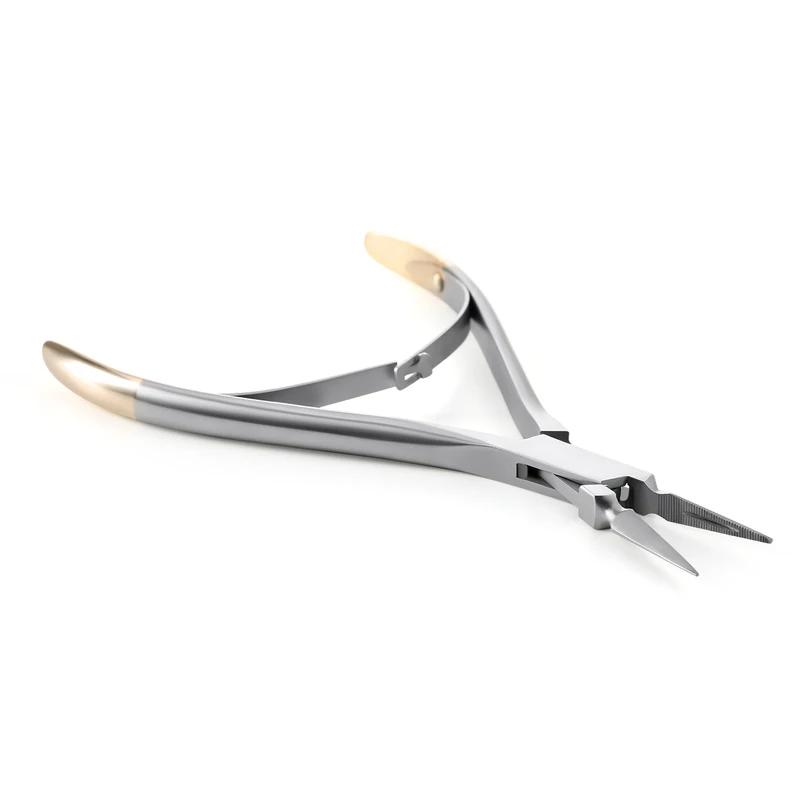 Dental Root Extraction Forceps Straight Curved Atraumatic Minimally Invasive Tool for Residual Root Tip Removal