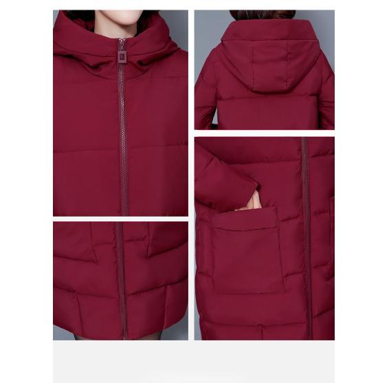 Thiened Large Size Down Cotton Jaet Winter Clothes for Middle-Aged and Ly People Andmother Sle Coat Outerwear