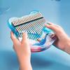 Profession Kalimba 17/21 Keys Thumb Piano with Study Instruction & Tune Hammer Acrylic Finger Piano for Kid Beginners