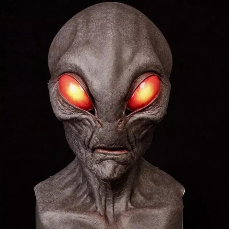 Alien Latex Mask, Popular Halloween Alien Horror Mask Headgear