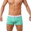 Men's Back Pocket Swimwear Short Swim Trunks Beach Shorts Sexy Mesh Boxer Briefs Comfortable Soft Breathable