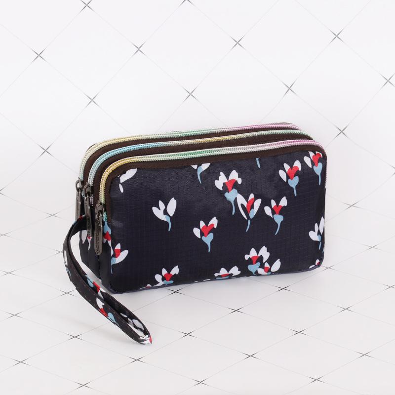 

Большой трехслойный тканевый кошелек-браслет - Вмещает 6-дюймовый телефон, кошелек для монет, женский подарок