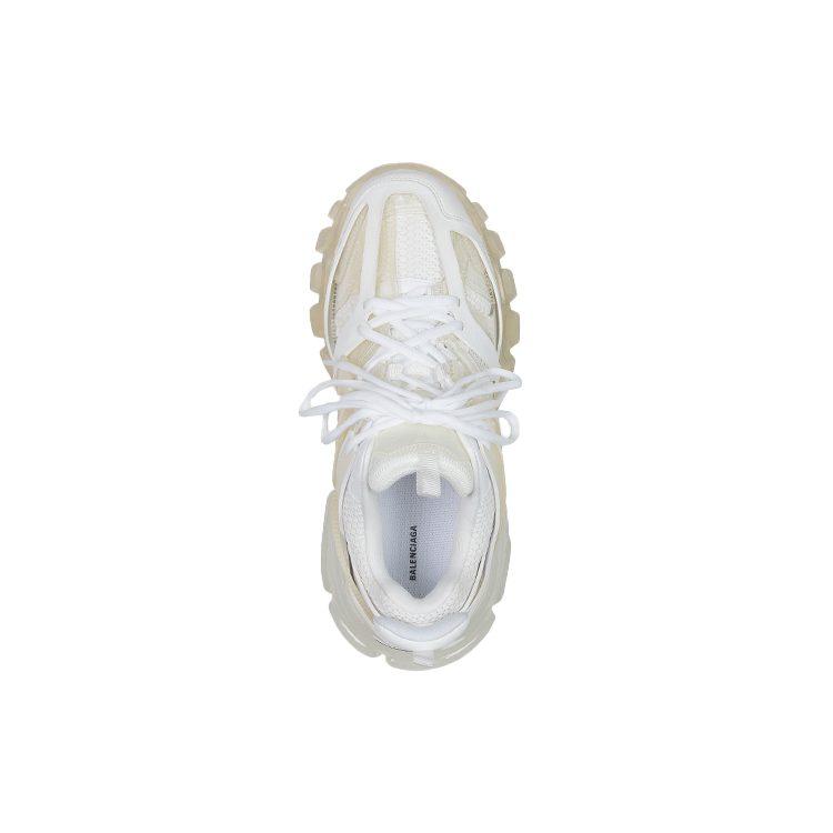 Balenciaga Track Clear Sole Low Mesh Nylon Sneakers White 647742W3BM19000