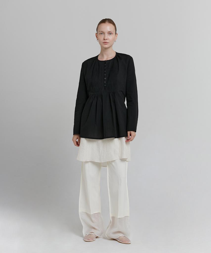 Loutaideu Pintuck Blouse [Black]