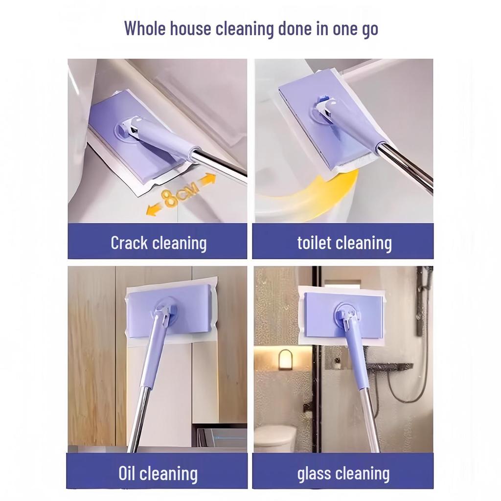 Automatic Wall and Floor Cleaning Cloth: Clip-On Face Wash, No-Hand Wash Mop, Wet Wipe