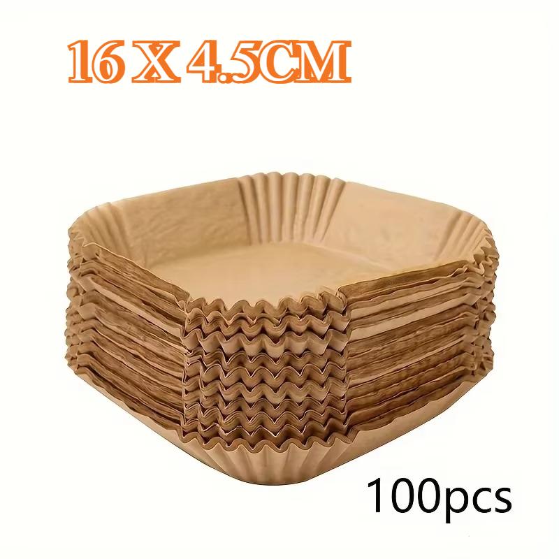 50/100PCS Air Fryer Disposable Paper Liner For Air Fryer Silicone Oil Paper Absorbing Special Paper Pad For Food Plate