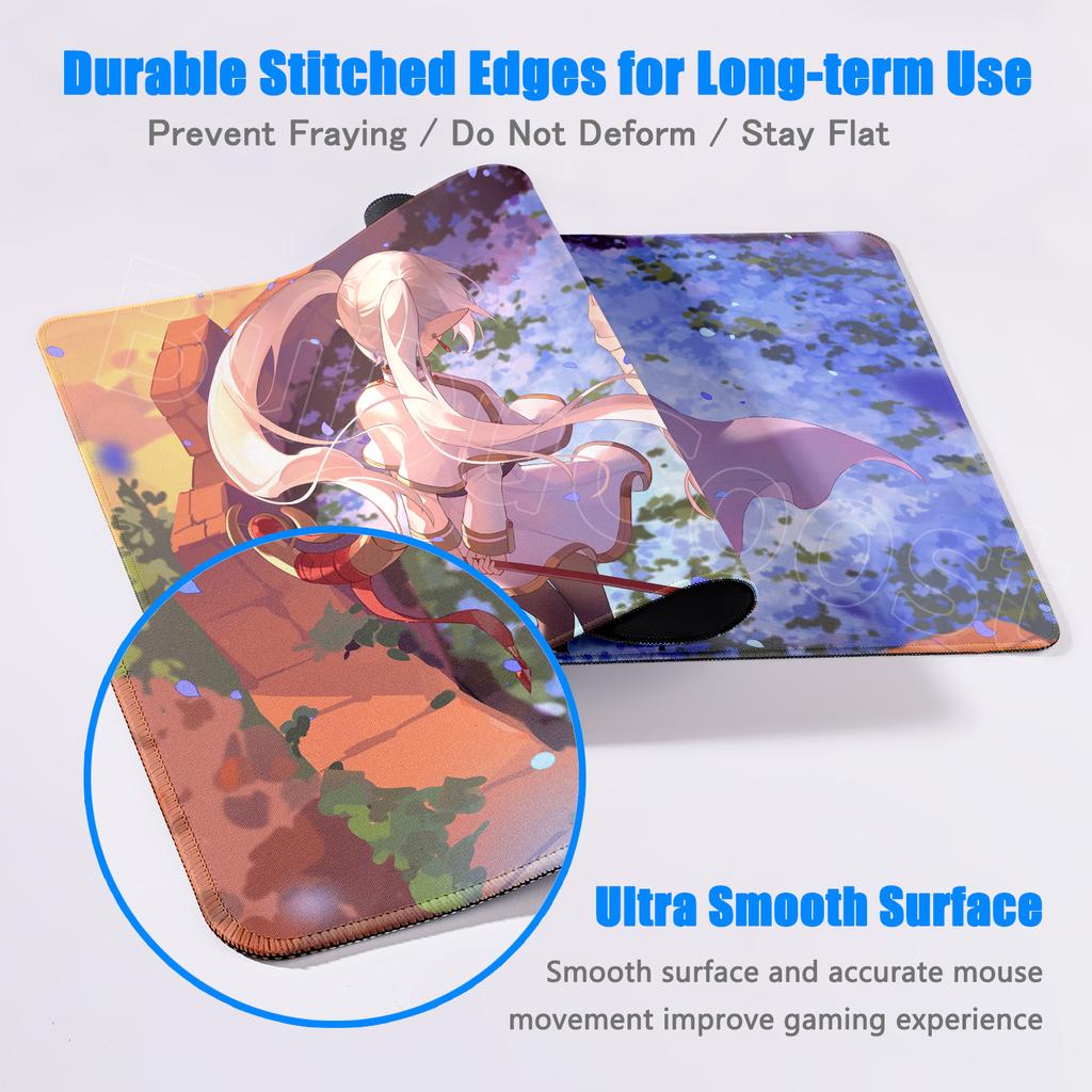 Exquisite Wallpaper Anime Sousou No Frieren Mouse Pad XXL HD Printing Mousepad Hot Large Game Non-slip Rubber MousePad Table Mat