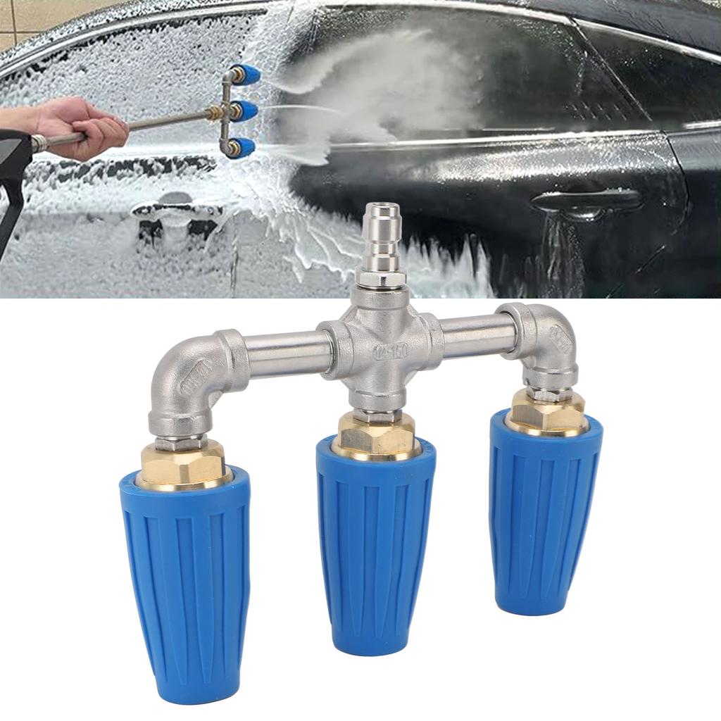 Trojitá Turbo Tryska 1/4 palce Rychlospojka 4000PSI Rotující Tryska Tlakové Myčky pro Čištění Zahrady Auta Cesty