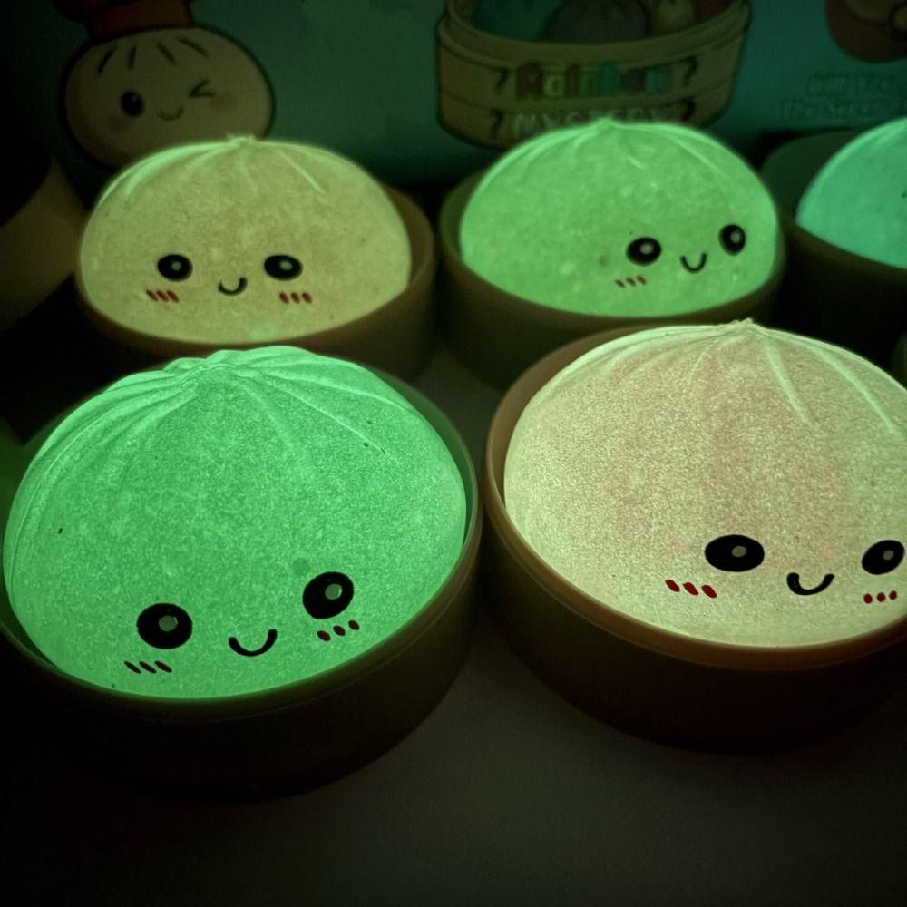 Noctilucent Dumpling Squishy Toys Luminous Sensory Fidget Ball Squishy Dumpling  Anxiety ADHD