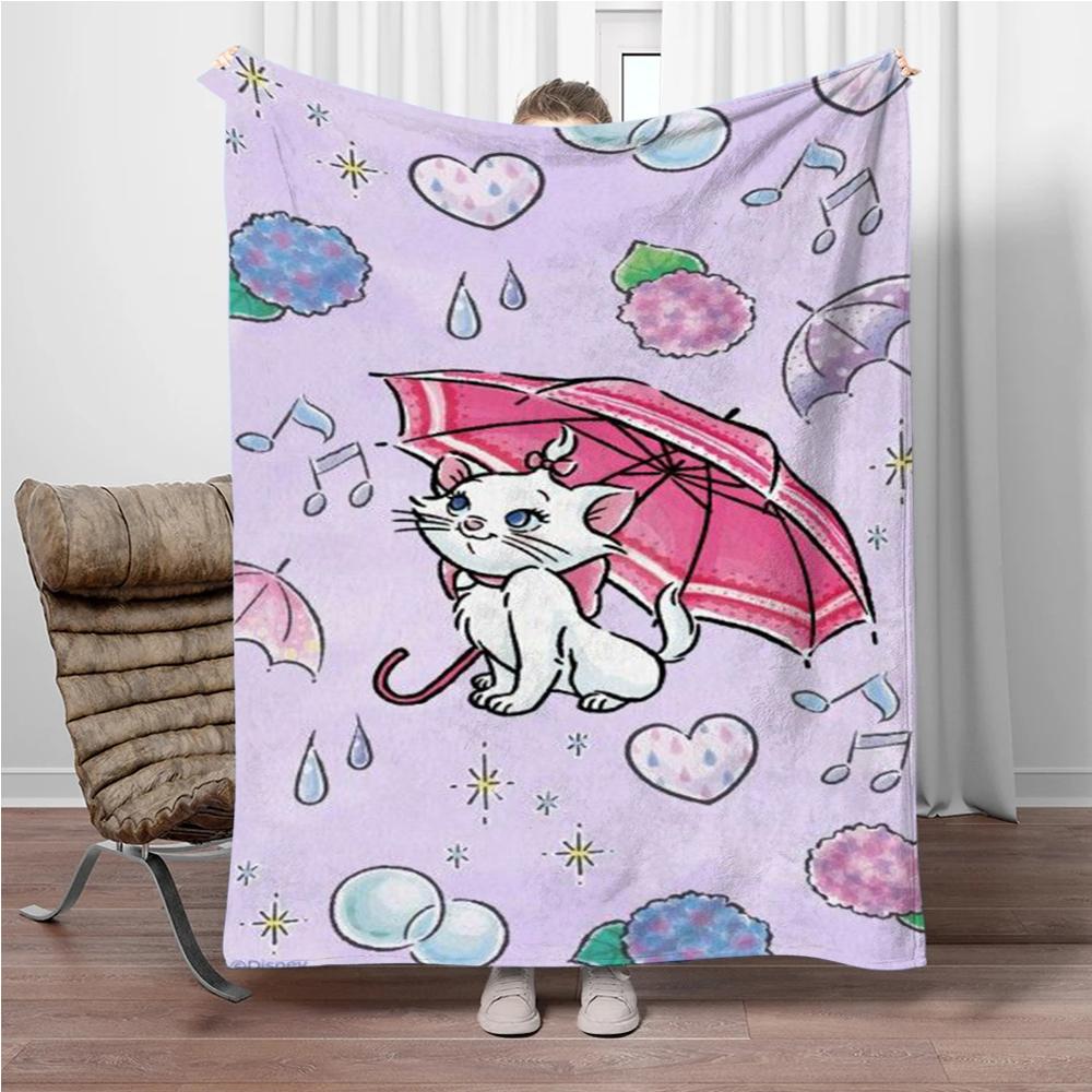 31 Style Disney Cute Cat Marie Printed Blanket Soft Warm Throw Flannel For Children And Adult Bed Sofa Outdoor Travel Girl Gifts