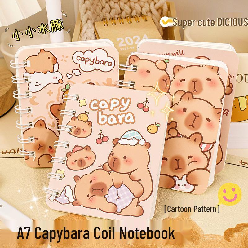 

MK-4222 Capybara A7 Side Flip Coil Mini Student Notebook Diary