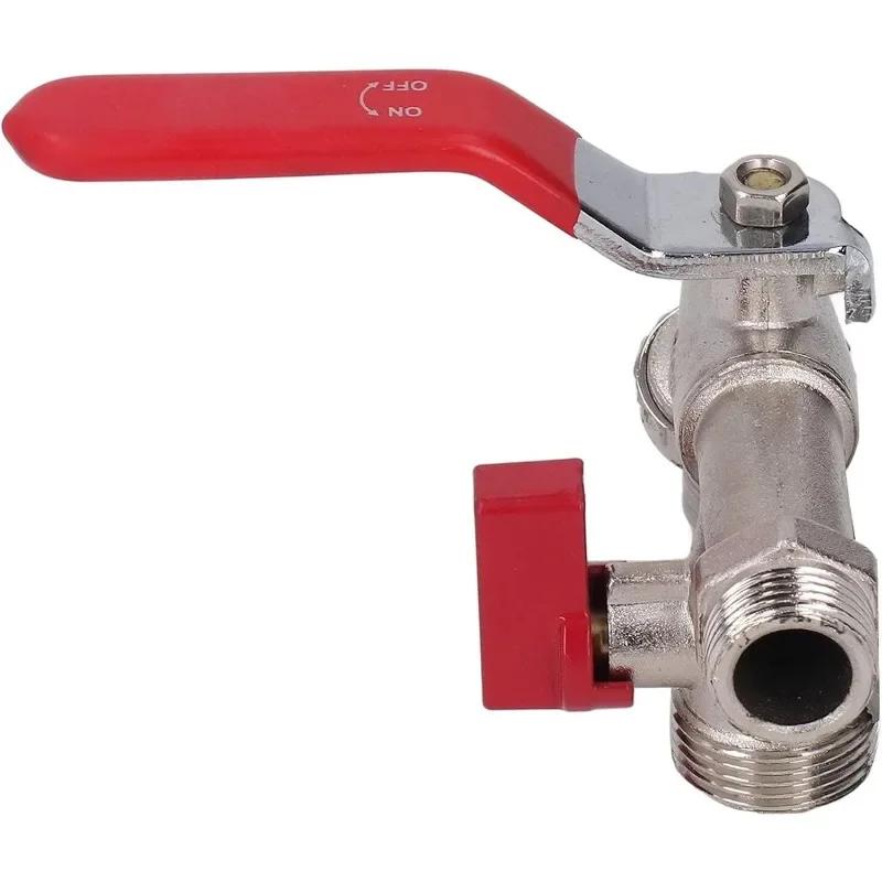 2-in-1 Double Outlet Faucet Outdoor Garden Faucet Anti-freeze Double Mouth Brass Blue Faucet Garden Hose Connector Tool