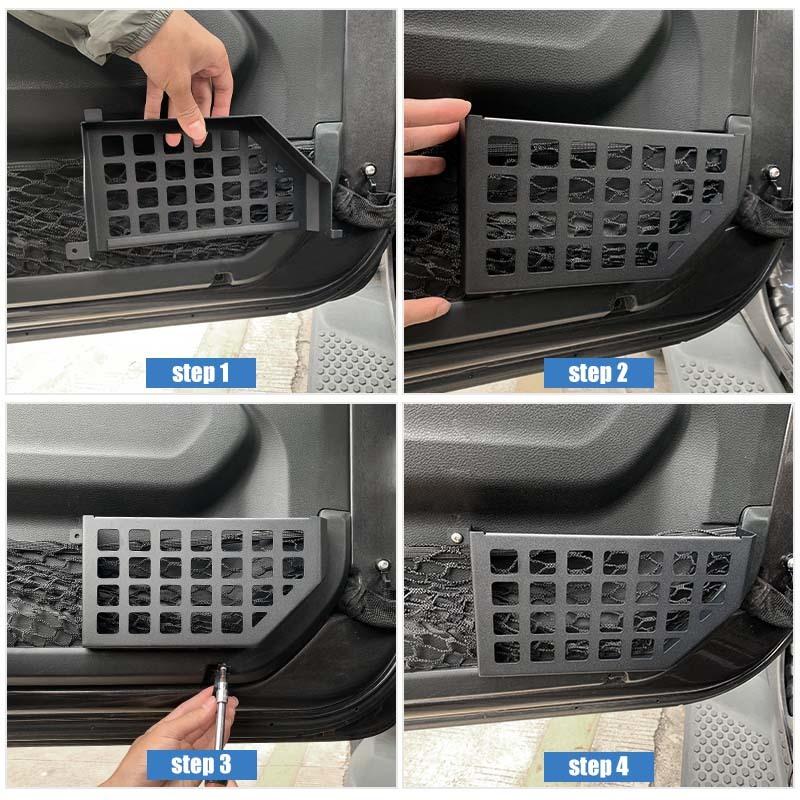 Vordertür-Taschen-Aufbewahrungsbox Für Jeep Wrangler JL Für JT Gladiator 2018-2023 Organizer Behälter Stauraum Aufräum-Zubehör