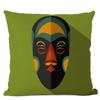 African Ethnic Tribe Totem Linen Cushion Cover Symbol Colorful Mask Printed Gallery Art Decor Pillow Case Fundas De Cojin