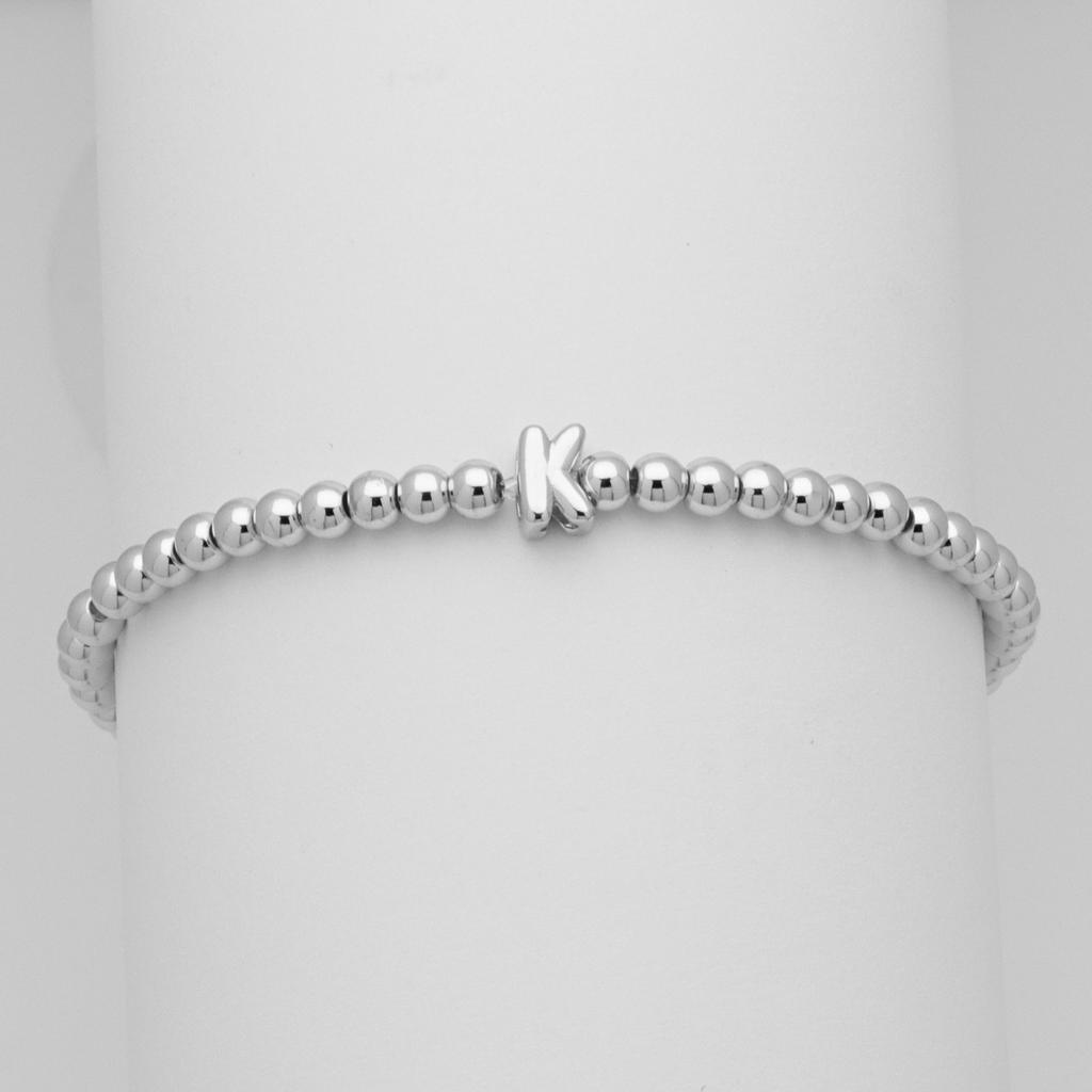 26 English Names White Gold Balloon Bubble Letter Bead Bead Bracelet Bracelet