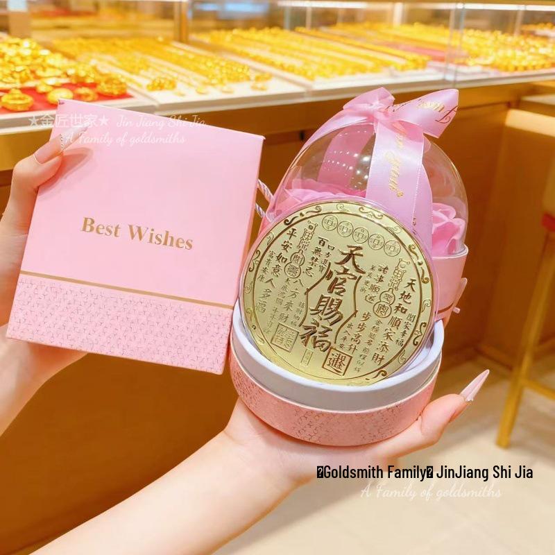 999 Pure Gold Princess Wealth Attracting Cake - Creative Fortune Gift with Gold Leaf
