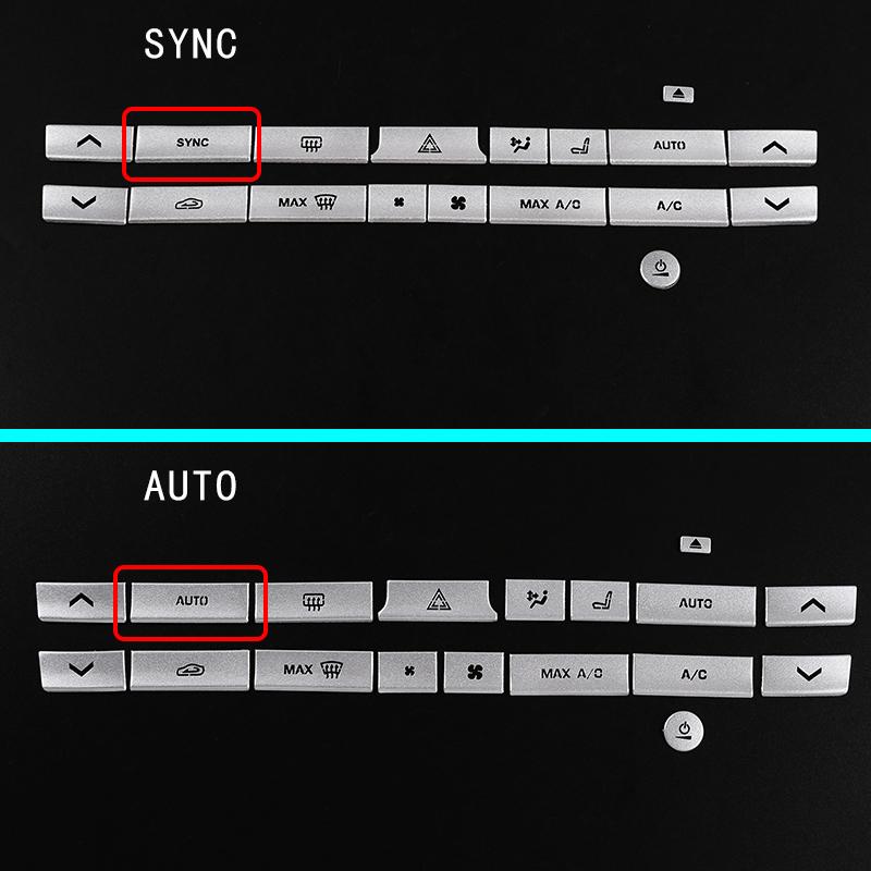 For Jaguar XF XFL 16-20 XE XEL 15-19 F-PACE Central Control Air-Conditioning Button Decoration Sticker Modification Accessories