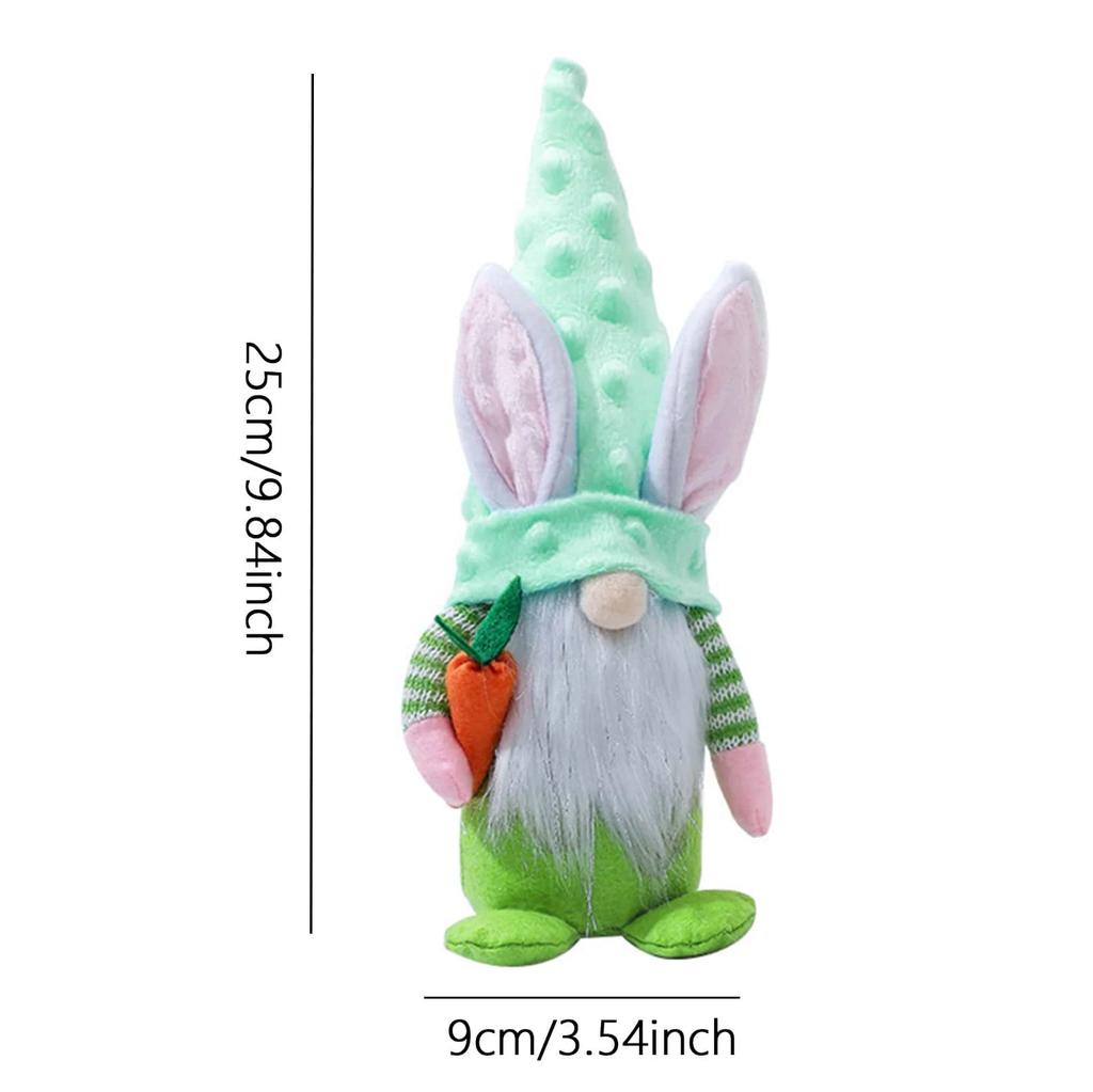 1 Pc - Cute Easter Pointed Hat Rabbit Doll Ornament, Cute Faceless Doll Decoration