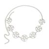 Fashion Metal Round Hollow Pentagram Waist Chain Female, Hip Hop Personality Geometric Splicing Body Chain