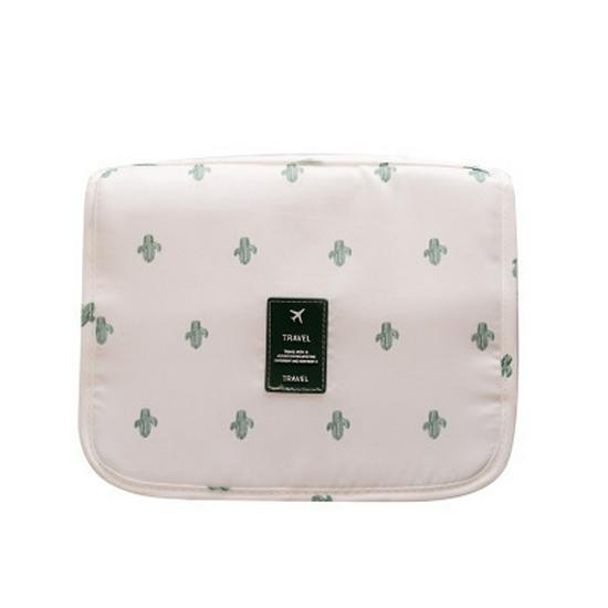 Large Portable Oxford Cloth Foldable Toiletry Bag with Hook for Travel and Business