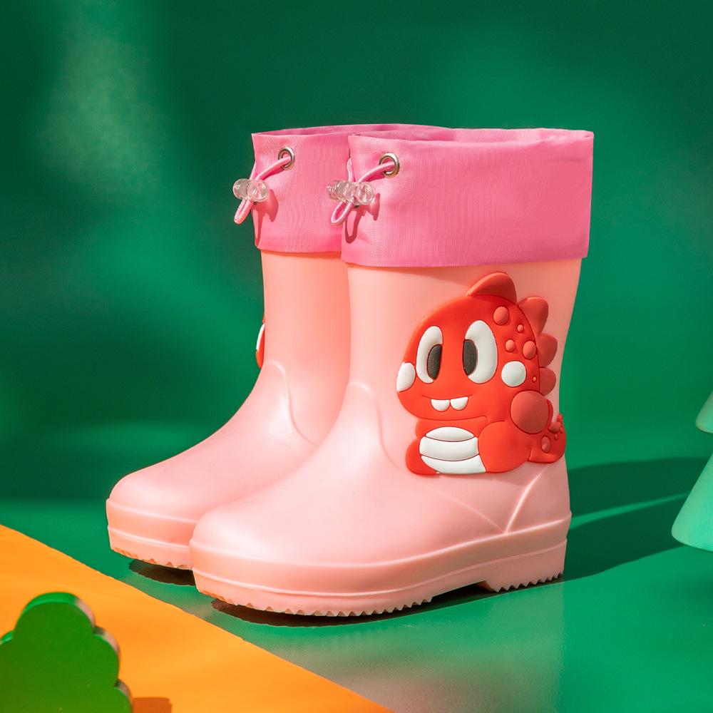 Unisex Toddler Waterproof Cartoon Rain Boots for Kids - Rubber, Short, Outdoor