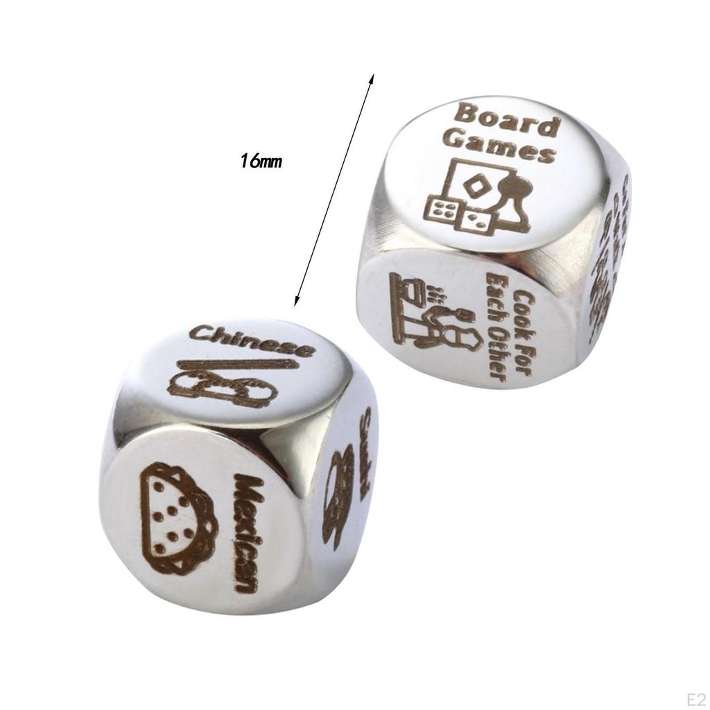 2Pcs Food Decision Dice,Valentines Day Gifts,Boyfriend Girlfriend,Food Decider,Date Night Dice for
