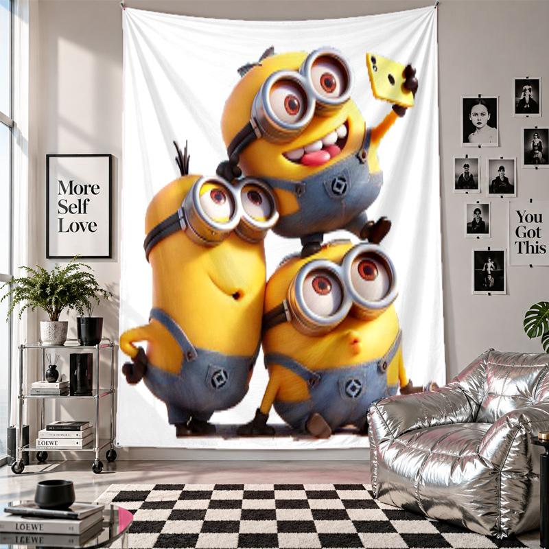Wall TapestryMinions Despicable Me Art Hanging Cloth Decorative Background Cover for Room Decoration