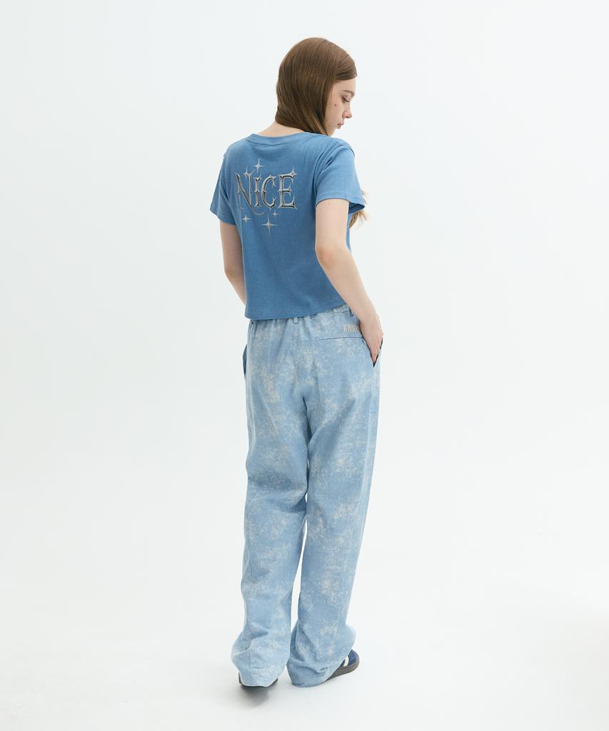Keuleogsi Pigment Nice Crop Top Dust Blue
