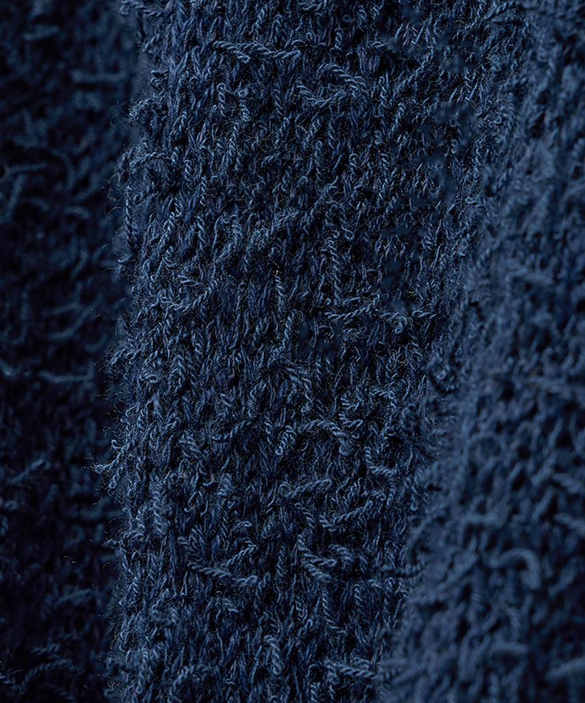 Noirer Boucle 80S Oversized Cardigan (Marine Blue)
