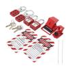 Lockout Tagout Kit Multifunctional with Hasp Warning Tag Safety Red Padlock Portable