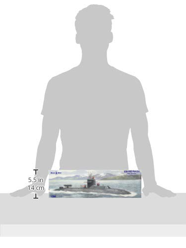 Micromill 1/350 Scale US Navy SSN-683 USS Partey Nuclear Submarine Late Model Plastic Model Kit MKR350-039