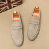 Spring Classic Cow Suede Simple Men's Loafers Soft Soles Comfortable Outdoor Casual Shoes British Style Formal Business Moccasin