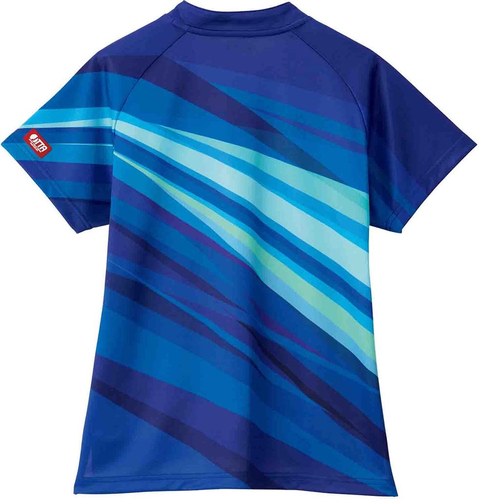 VICTAS Table Tennis Game Shirt JTTA Blue Size 512112 V-OLGS236 Women's, Moisture-Wicking, Quick-Drying, Certified, (5000), 2XS,