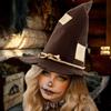 Scarecrow Patch Witch Hat Halloween Witch Hat Party Accessories Dress Up Headwear for Halloween Performance Movie Cosplay