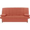 3-seater Sofa Bed - 100% Cotton Terracotta Fabric - Contemporary Style - L 190 X D 92 Cm - MILA