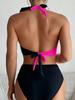 Sexy Leopard Laced Up Bikini 2 Piece Set Women Split Swimsuit High Waist Beach Style Bikini 2025 New Summer Swimwear Bikinis Set