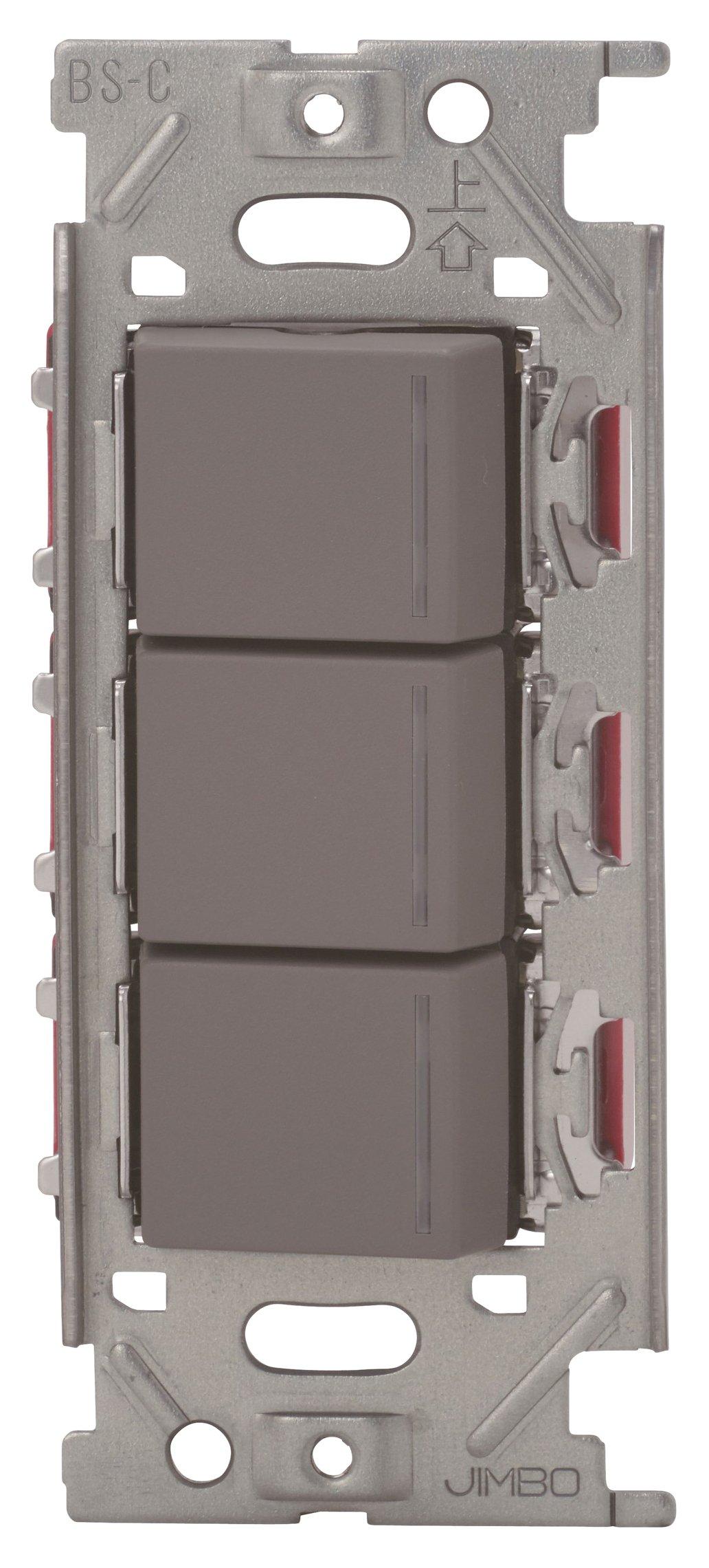 

Jinbo ElectricNKW 3-Way Switch Set with Check Lamp, Triple, Solid Gray (SG) NKW03012