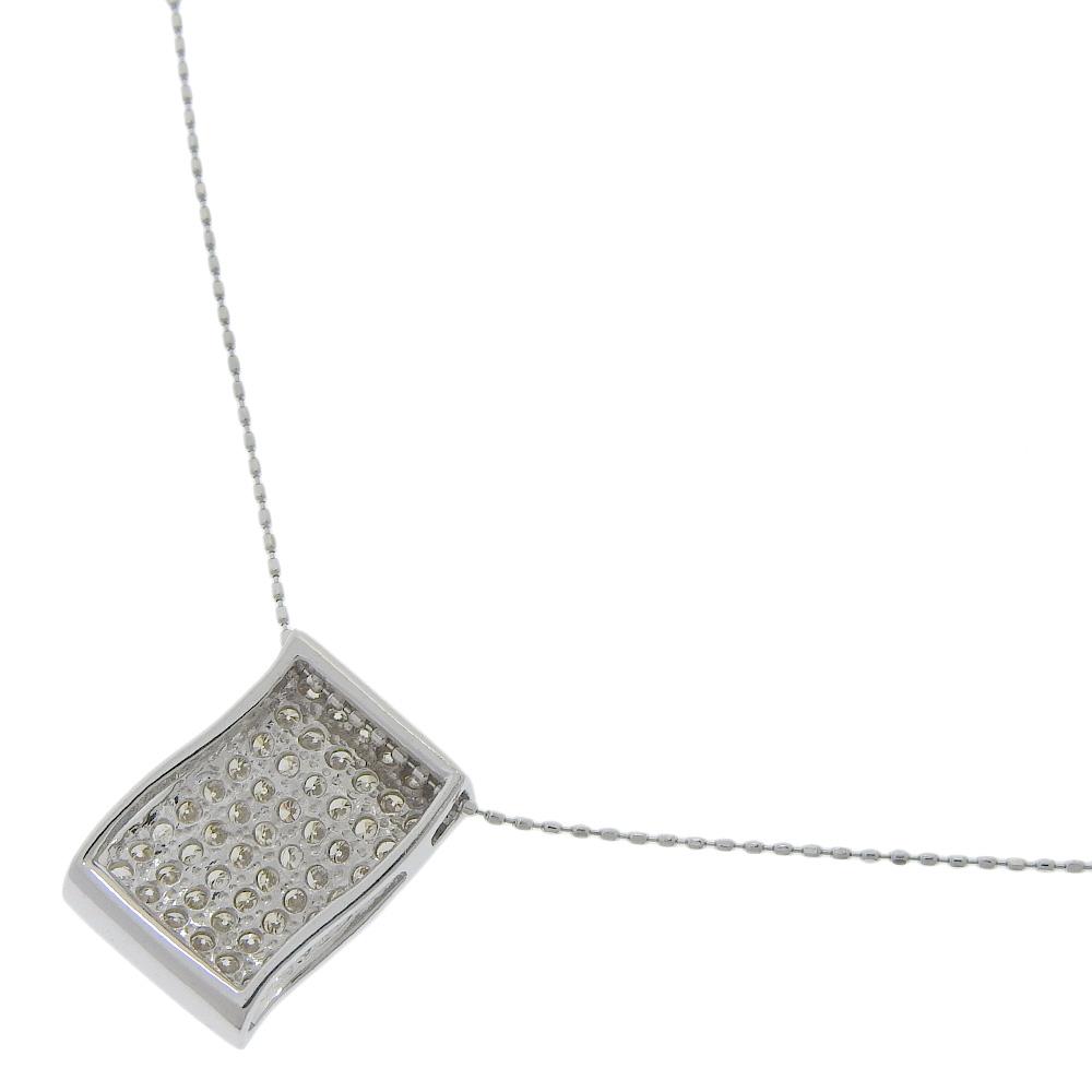 Necklace K18 White Gold/diamond 5.0g Women Used