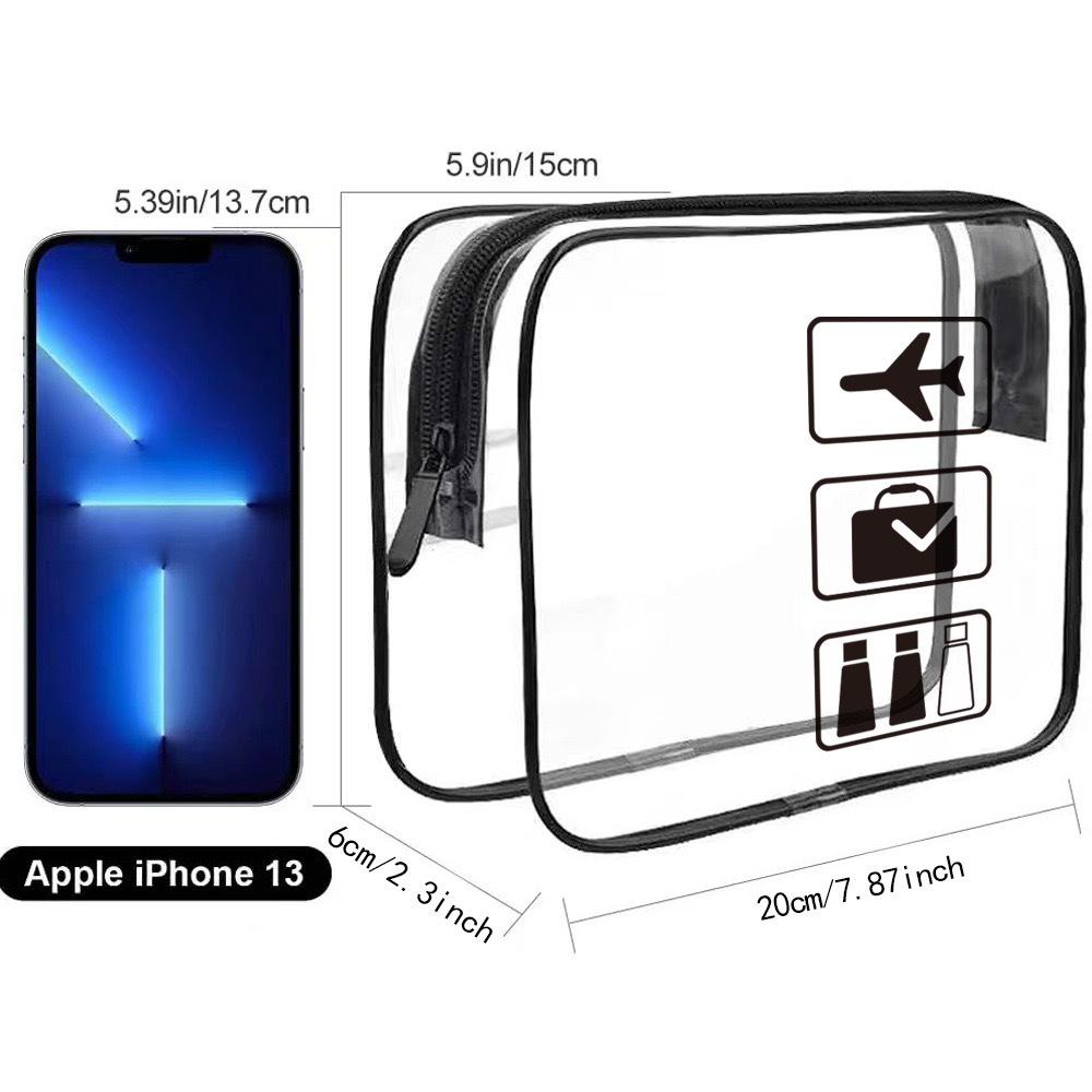 Transparente PVC Kosmetiktasche für die Reise, Großes Fassungsvermögen für Hautpflege und Toilettenartikel