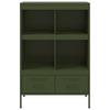Highboard Olive Green 68 X 39 X 101.5 Cm Steel