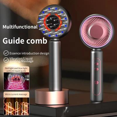 Electric Massage Hair Comb Vibration Head Massager Brushes Promote Smooth Hair Growth Multi Functional Red Light Nourish Scalp