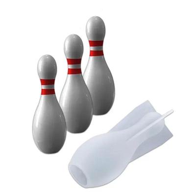 Kit Stampi Creativi in Resina per Bowling Fai da Te Resina Epossidica Cristallo Palla da Bowling Stampo in Silicone Ornamento da Tavolo per Gioco in Famiglia Stampo per Candela