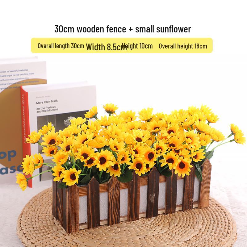 Mini Sunflower Artificial Flower Ornament for Living Room or Dining Table Decoration