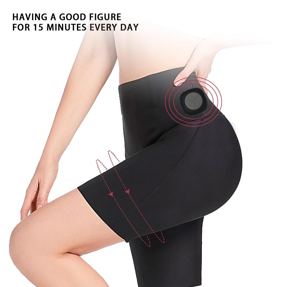 Pantaloncini da Yoga Intelligenti con Microcorrente EMS Modellanti, Pantaloncini da Massaggio per Stimolazione Muscolare, Esercizio Gambe Dimagrante, Adatti per la Palestra