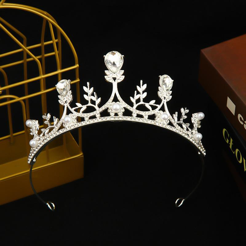 Bride's Crown Headwear  Princess's Crown Crystal Headband Piano Performance Fashion Show Accessories  Birthday Hair Accessories for Women
